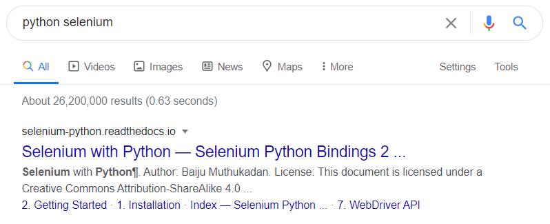 python selenium